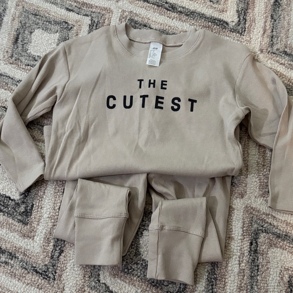 H&M Light Beige Ribbed Top